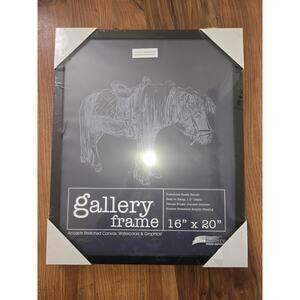 Ambiance Gallery Wood 1.5" Deep Picture Frames - 16x20" Black Wood Frame